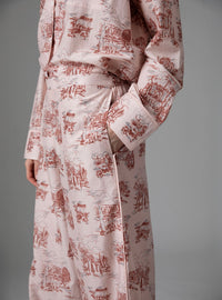 Albertine Pajamas - Toile de Jouy - Powder Pink / Copper