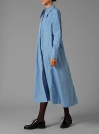 Alceste Dress - Topstitching - Ice Blue