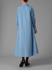 Alceste Dress - Topstitching - Ice Blue