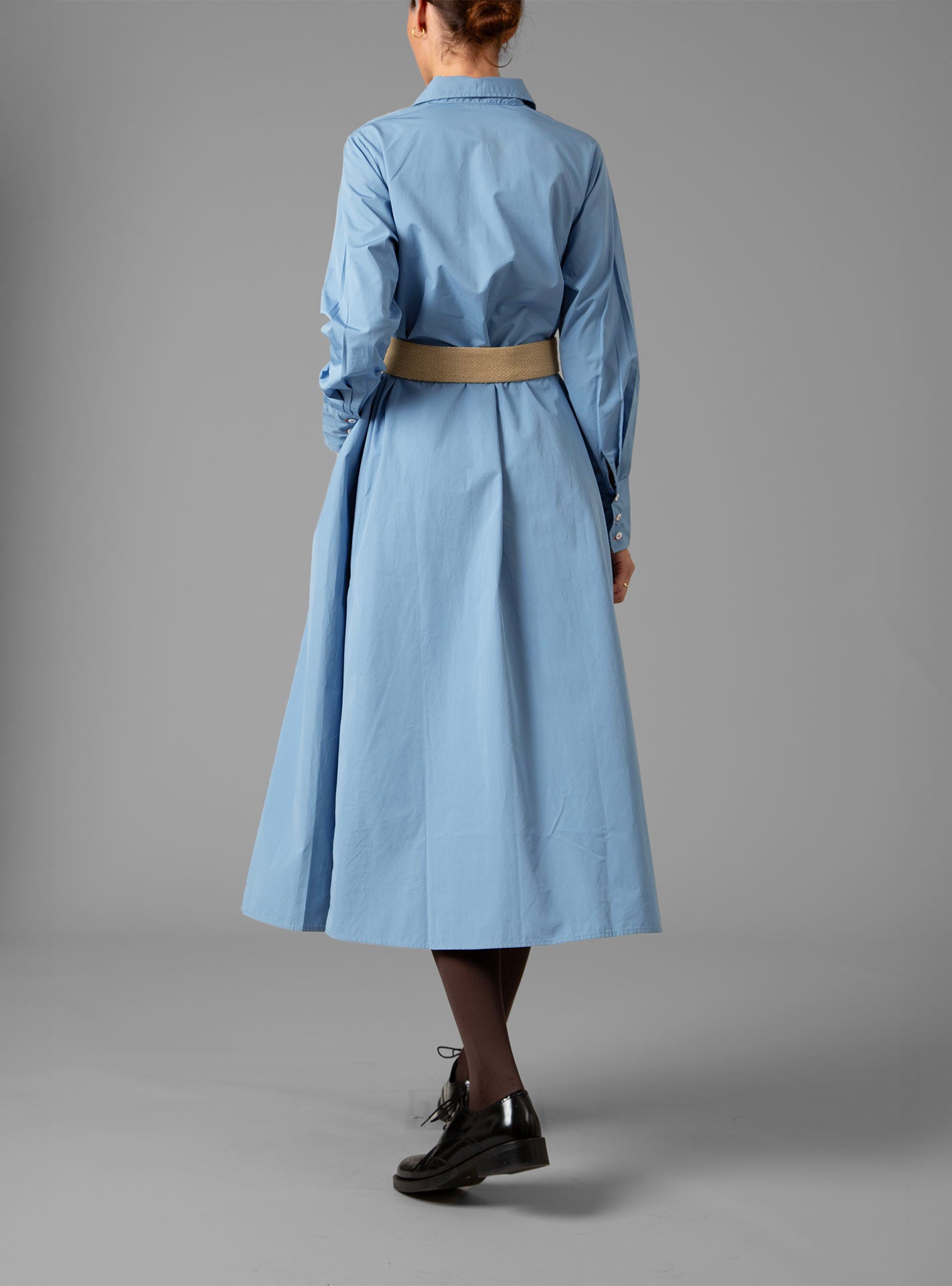 Alceste Dress - Topstitching - Ice Blue – Thierry Colson