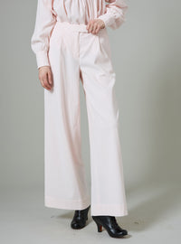 Loulou Trousers - Peony Pink - Plain Corduroy