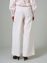 Loulou Trousers - Peony Pink - Plain Corduroy