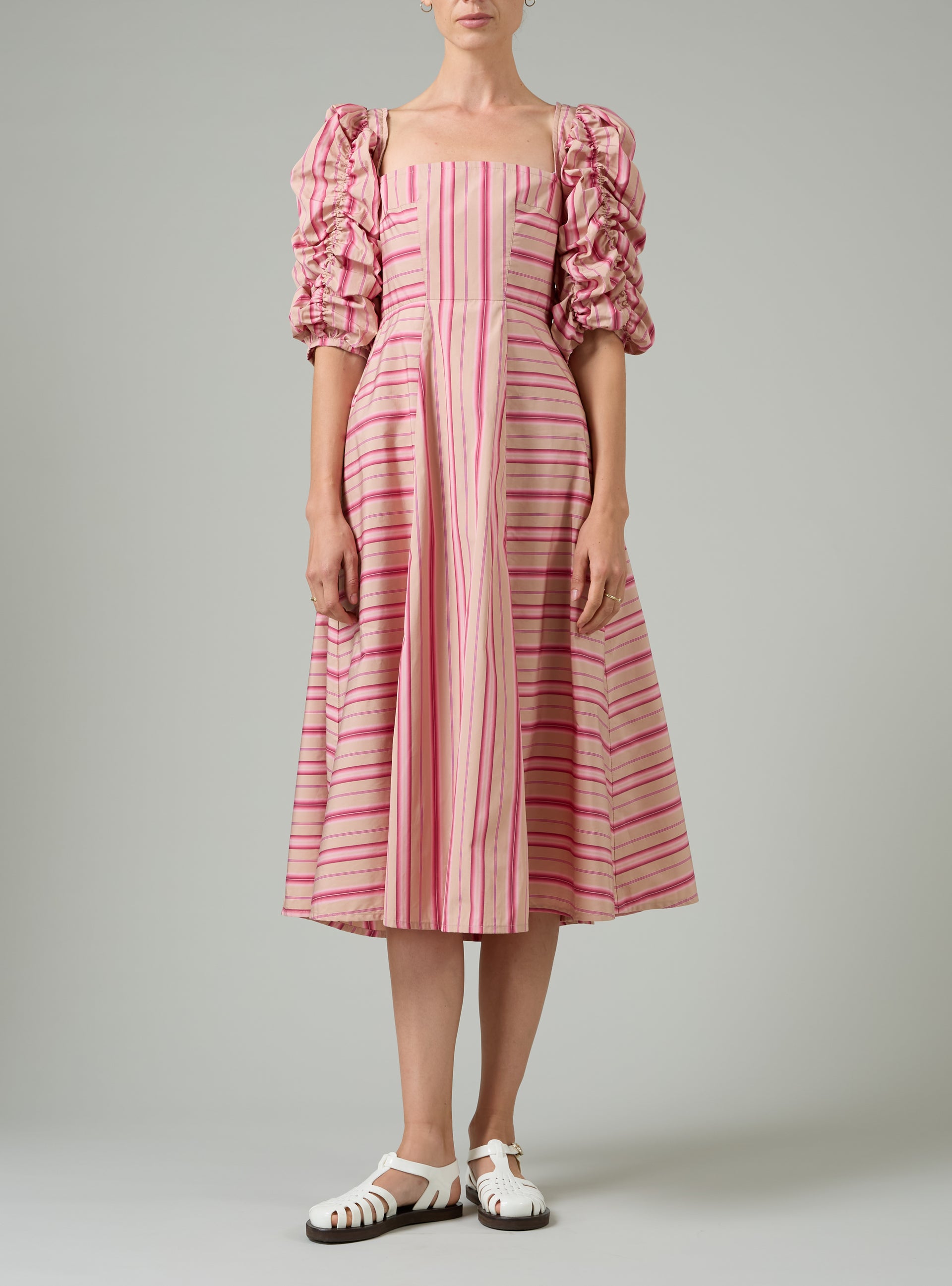 touareg dress pink degrade stripe Touareg Striped Dgrad Cotton Maxi Dress