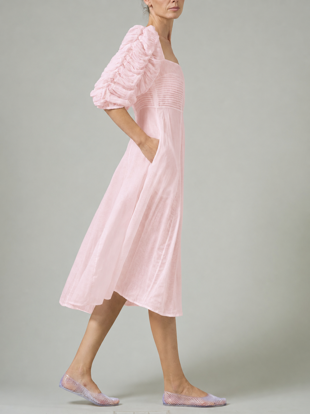 Artemisia Dress - Lotus Pink - Gilded Age Ruffles