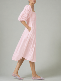Artemisia Dress - Lotus Pink - Gilded Age Ruffles