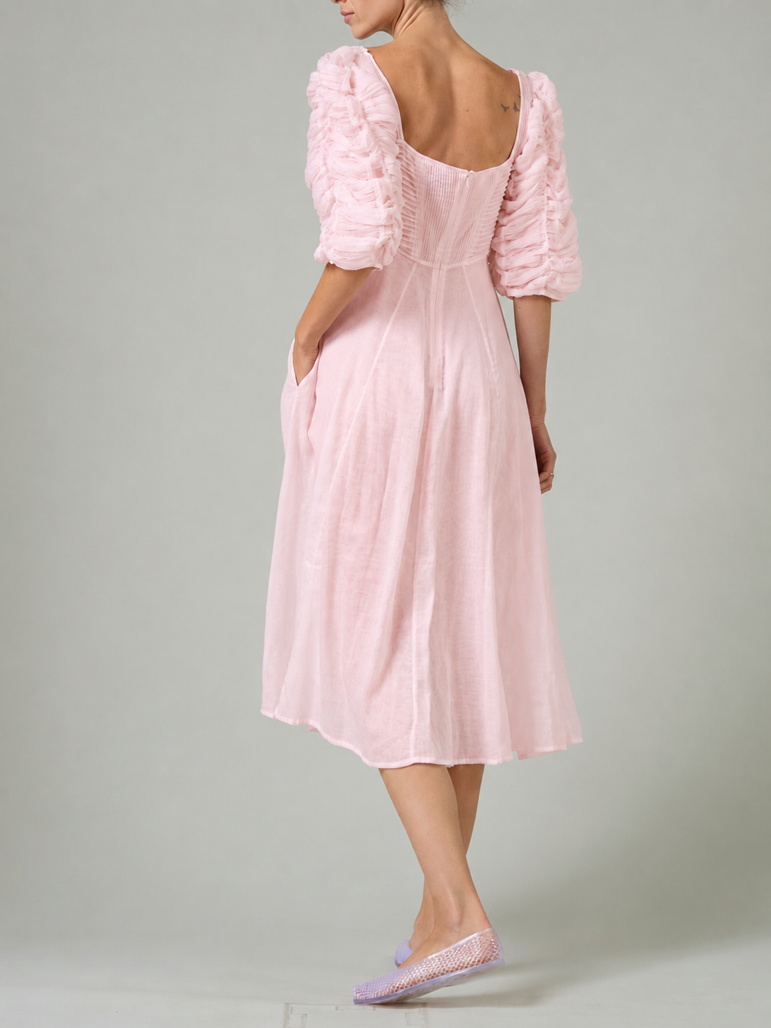 Artemisia Dress - Lotus Pink - Gilded Age Ruffles