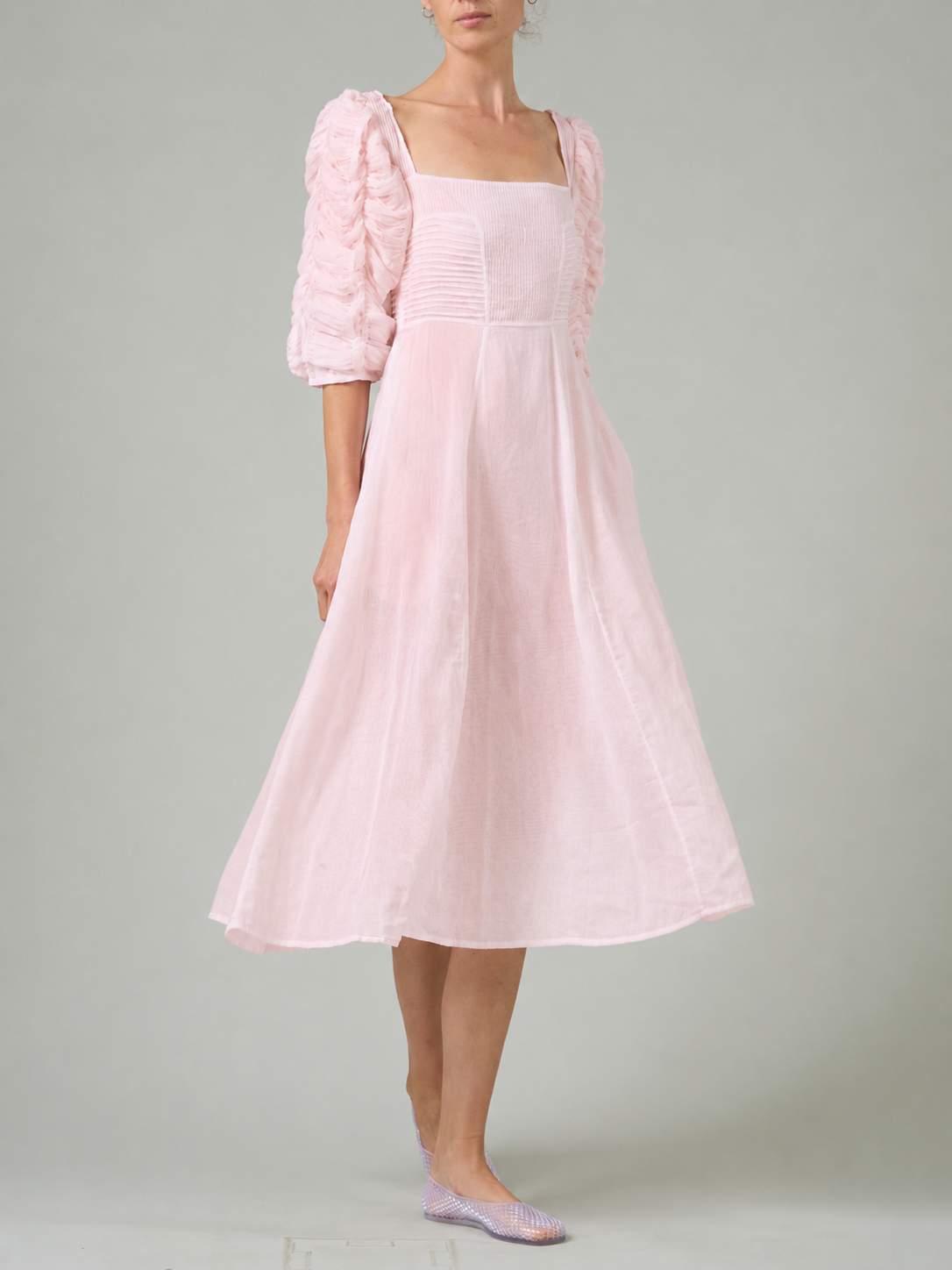 Artemisia Dress - Lotus Pink - Gilded Age Ruffles