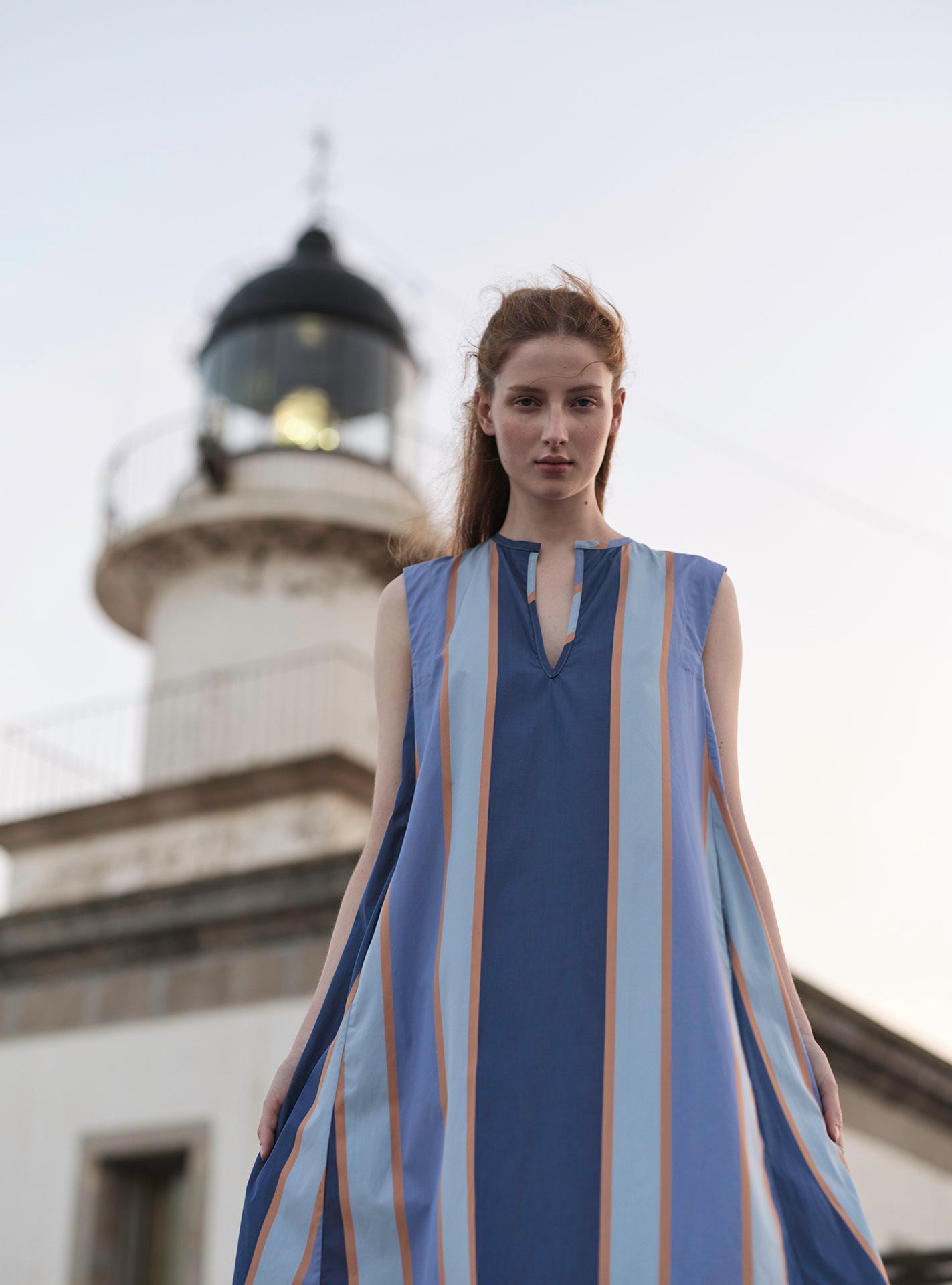 The model Alice is wearing an Apollonia kaftan designed by Thierry Colson and photographed by Stéphane Gautronneau.
