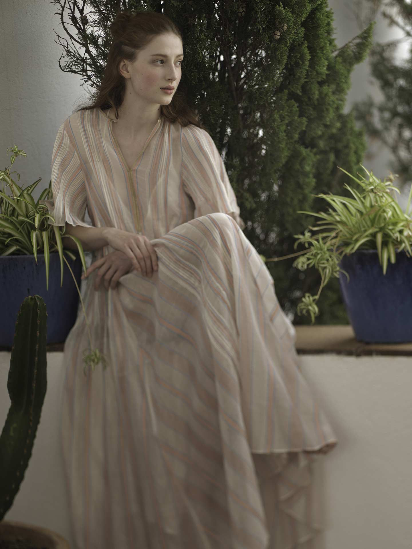 Zawah Lavander Midi Dress by Thierry Colson