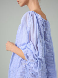 Athenaïs Smocked Mini Dress - Gilded Age Ruffles - Kentucky Blue