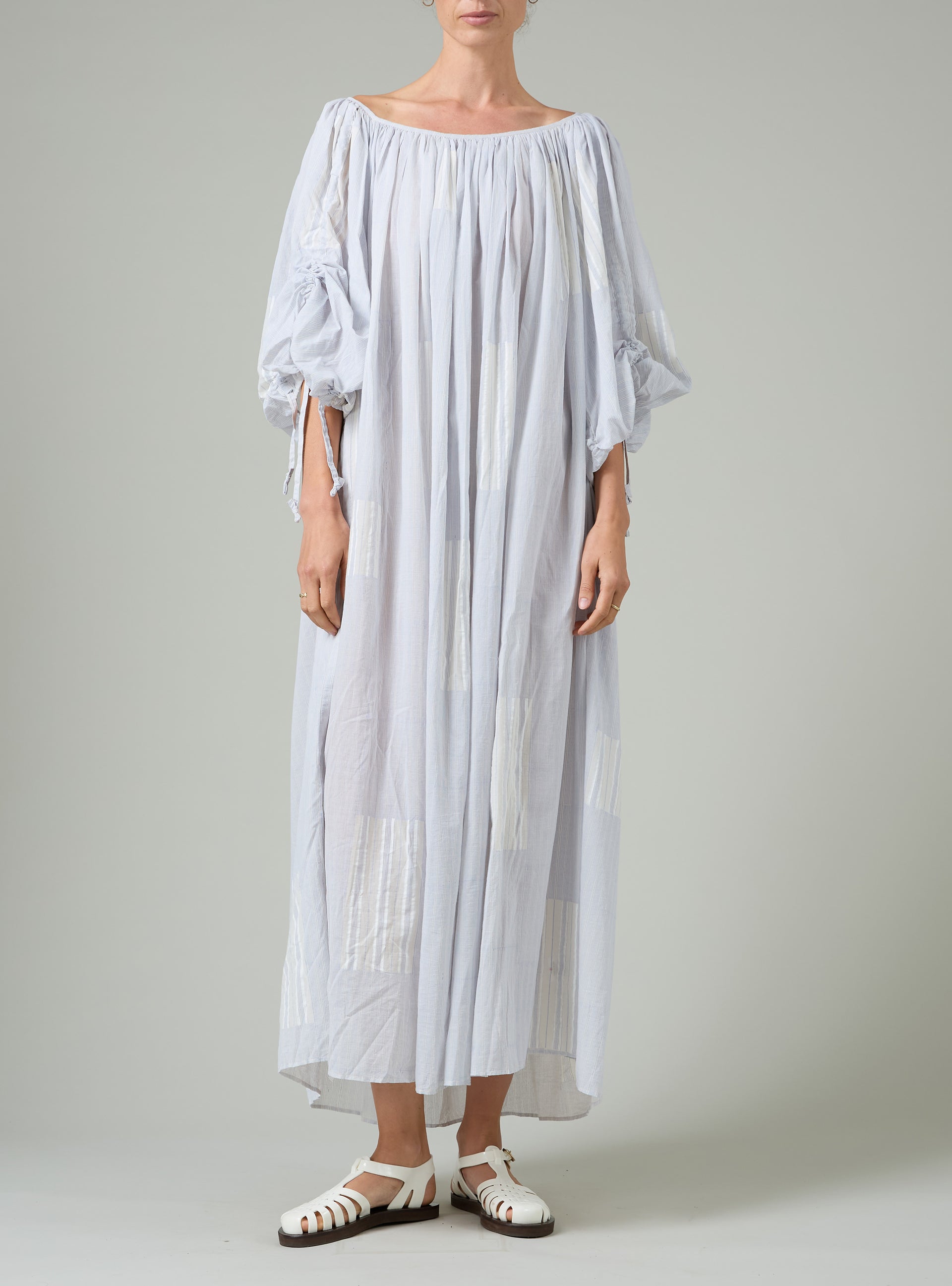 Athenaïs Long Smocked Dress - Pirate Stripes