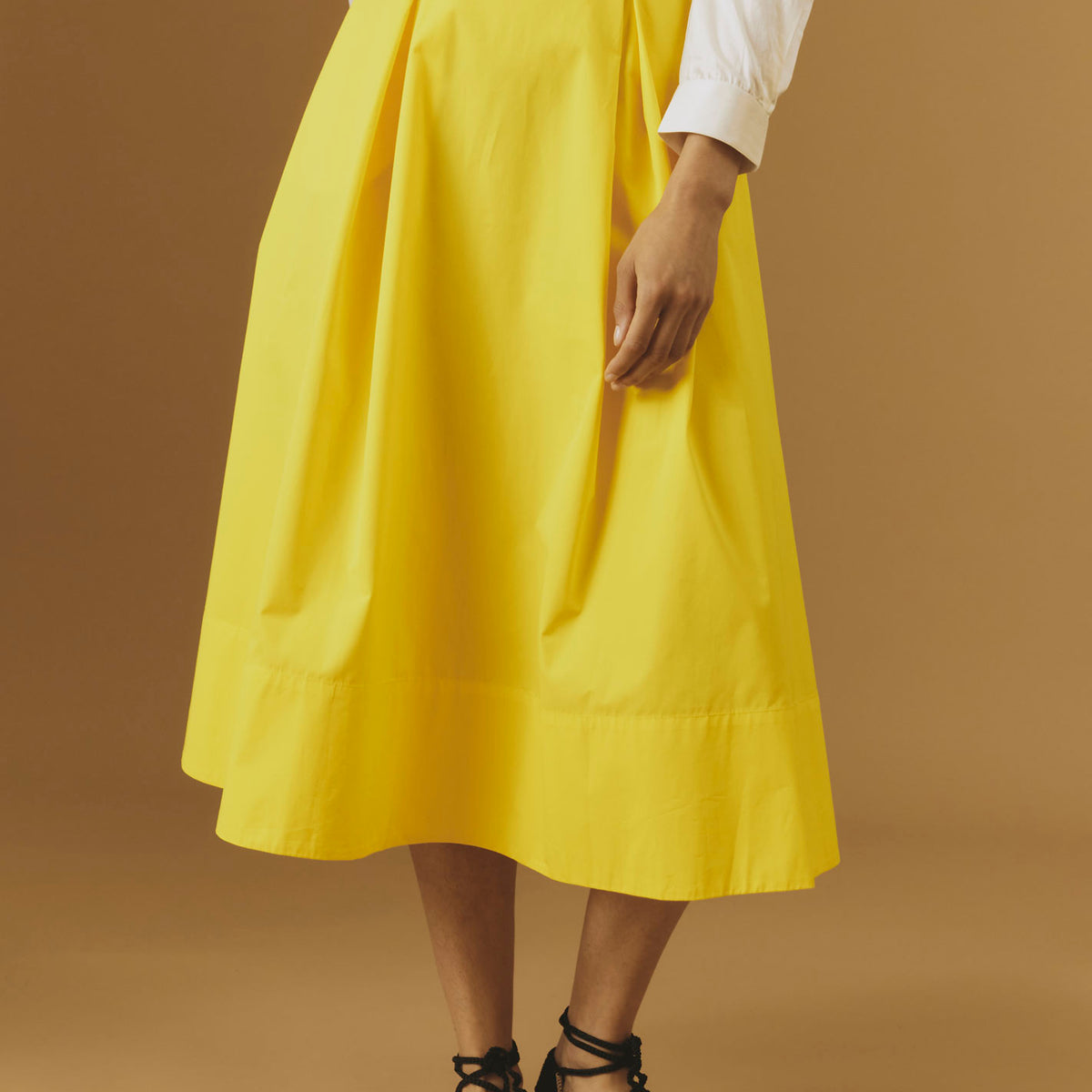 Wynona Yellow cotton Skirt by Thierry Colson