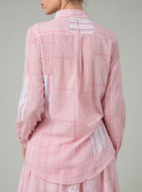 Baptiste Shirt - Pirate Stripes - Red & Neel