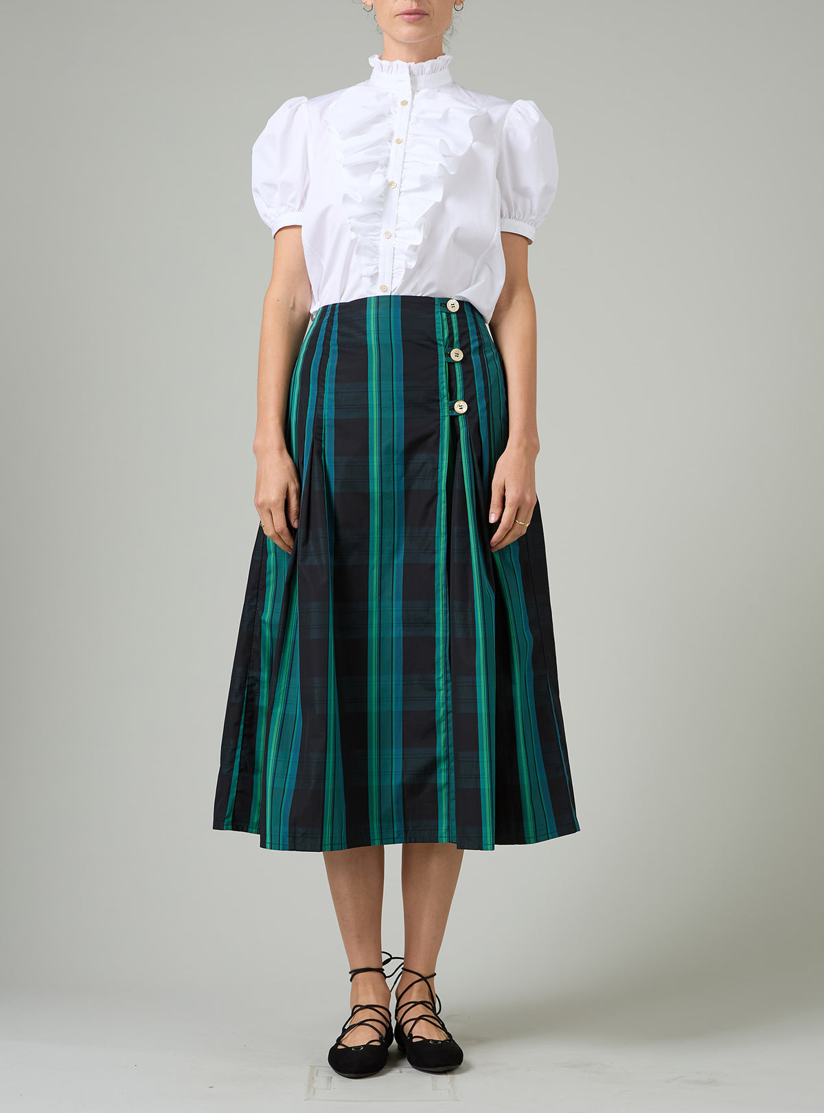 Bibiana Blouse - White Poplin - White
