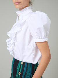 Bibiana Blouse - White Poplin - White