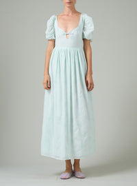 Calliope Dress - Mint - Floral Eyelet