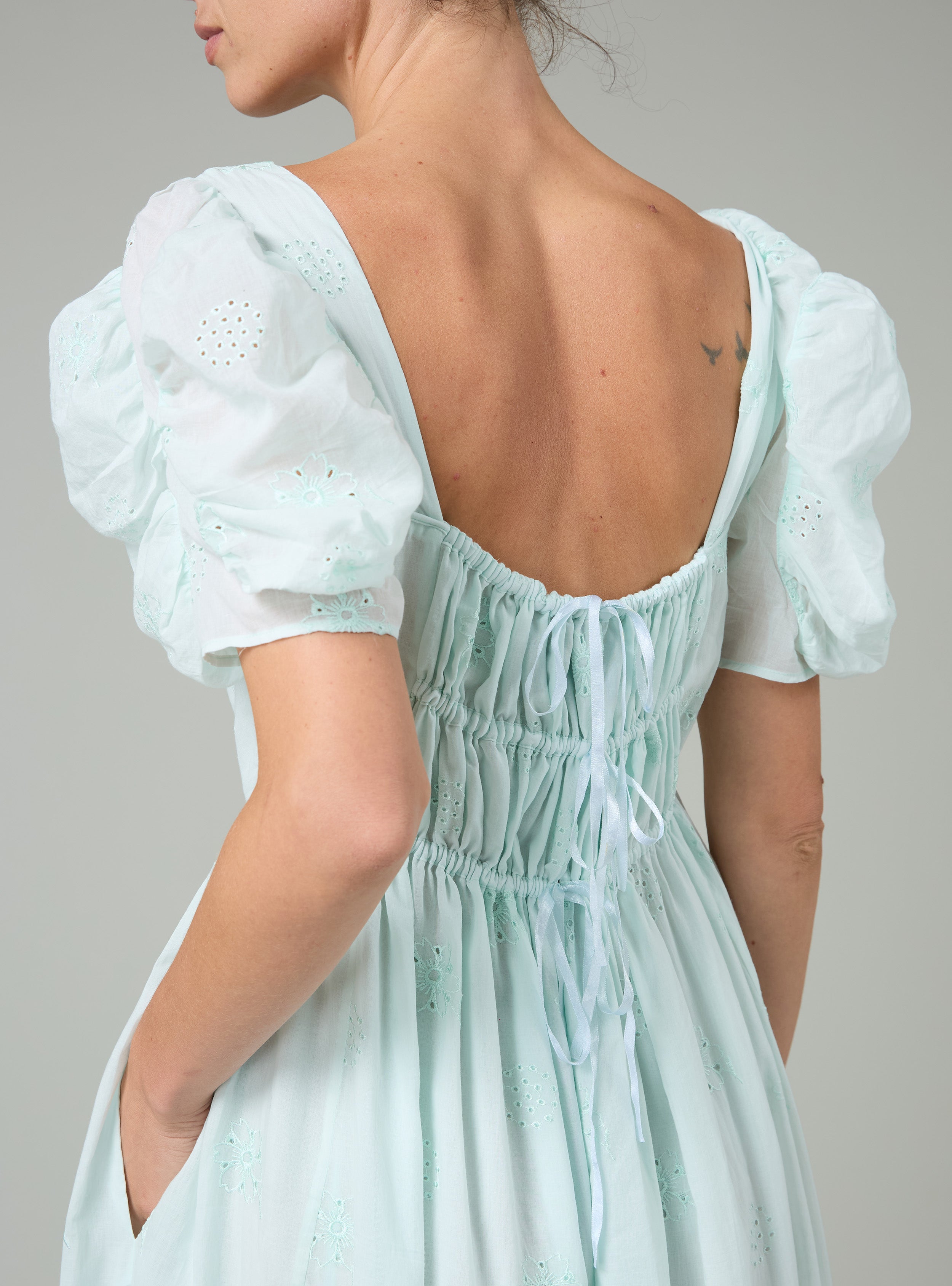 mint green eyelet dress Bright Mint, Eyelet Knit Fabric – Boho Fabrics main image 1