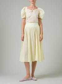 Pamela Skirt - Tender Yellow - Floral Eyelet
