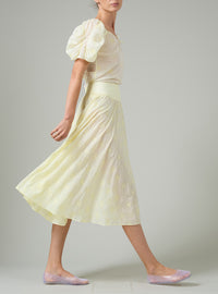 Pamela Skirt - Tender Yellow - Floral Eyelet