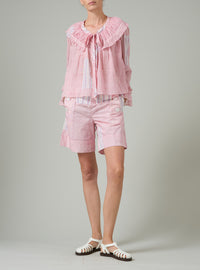 Dauphine Blouse - Pirate Stripes - Red & Neel