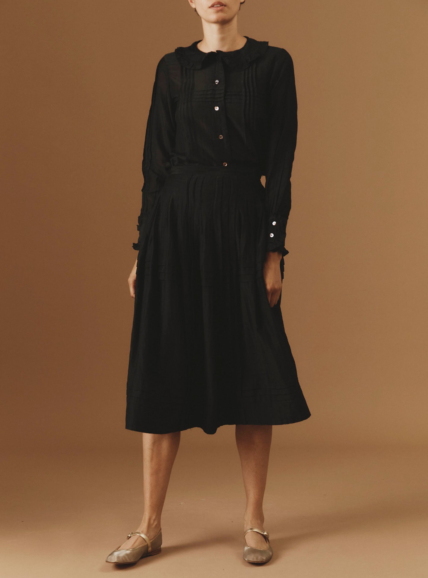 ZULAIKA Black Cotton Silk Blouse - Thierry Coslon – Thierry Colson