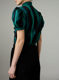 Bibiana Blouse - Ghost Tartan - Green
