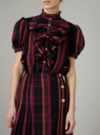 Bibiana Blouse - Ghost Tartan - Pink