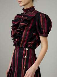 Bibiana Blouse - Ghost Tartan - Pink