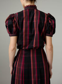 Bibiana Blouse - Ghost Tartan - Pink