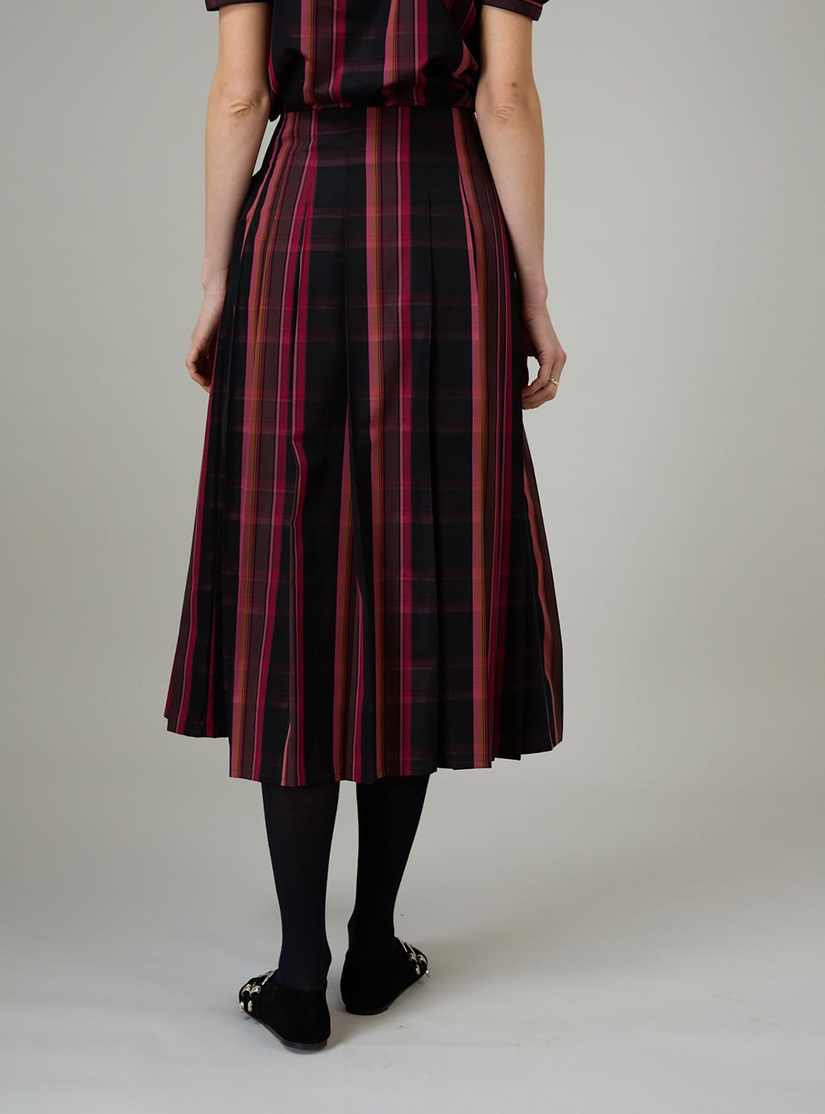 Brenda Skirt - Ghost Tartan - Pink