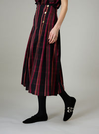 Brenda Skirt - Ghost Tartan - Pink