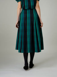 Brenda Skirt - Ghost Tartan - Green