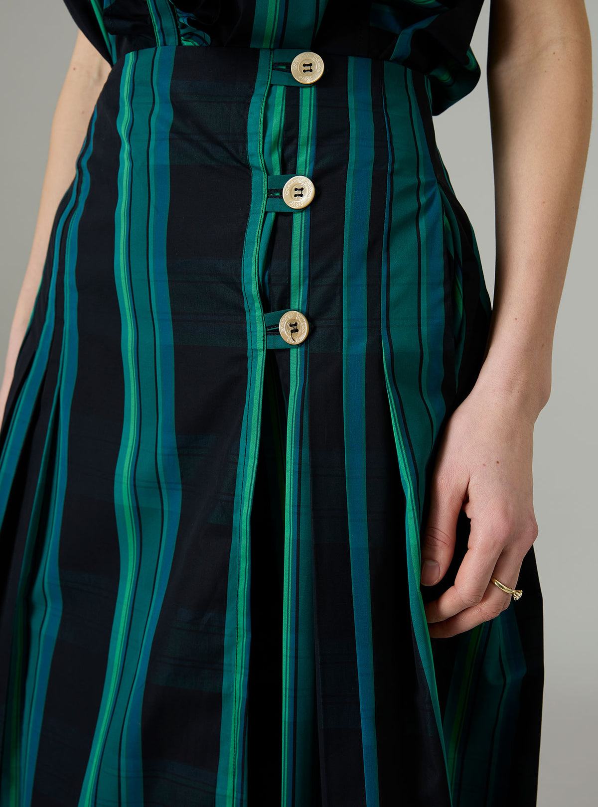 Brenda Skirt - Ghost Tartan - Green