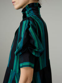 Venetia Dress - Ghost Tartan - Green