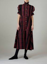 Venetia Dress - Ghost Tartan - Pink