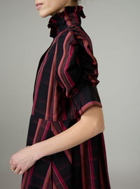 Venetia Dress - Ghost Tartan - Pink