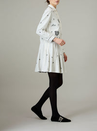 Nilaya Mini Dress - Pavilion Embroidery - Off White