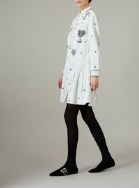 Nilaya Mini Dress - Pavilion Embroidery - Off White