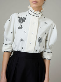Vita Blouse - Pavilion Embroidery - Off White