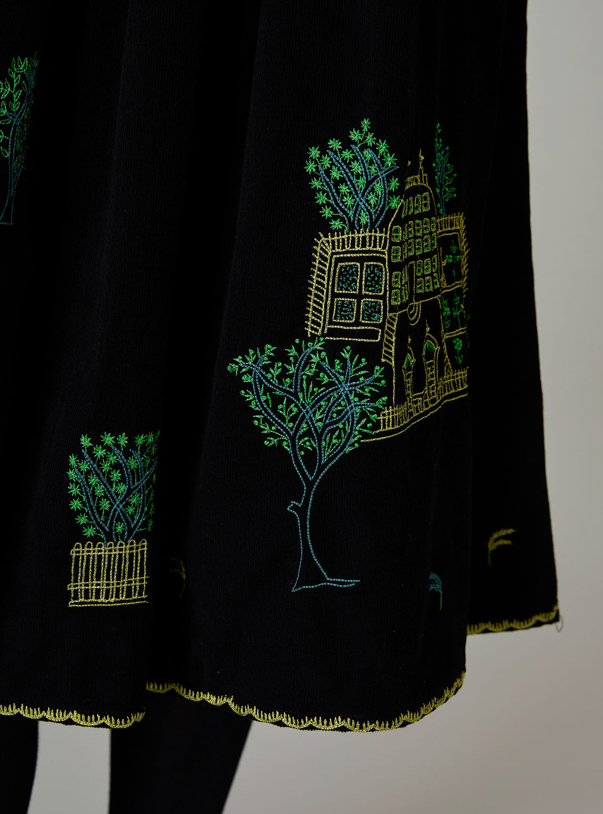 Yulia Skirt - Pavilion Embroidery - Black