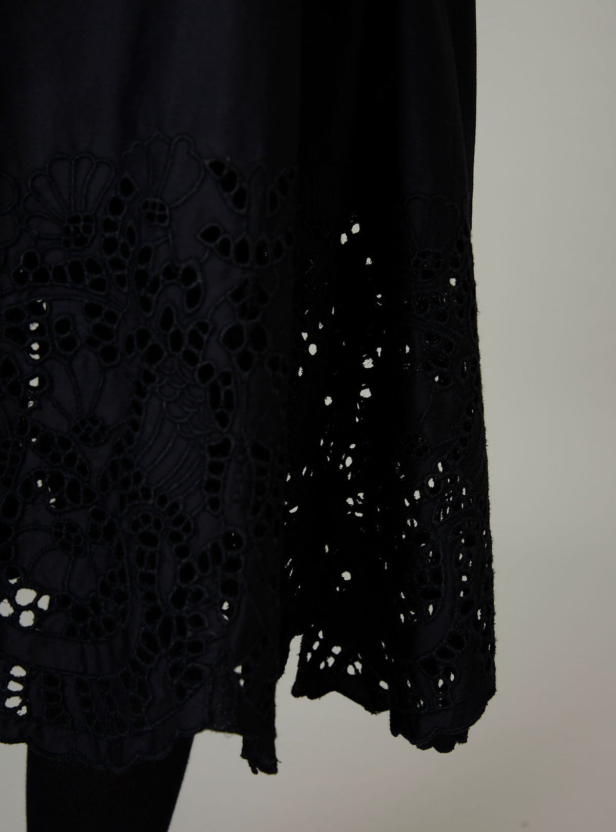 Wynona Skirt - Satin Guipure - Black
