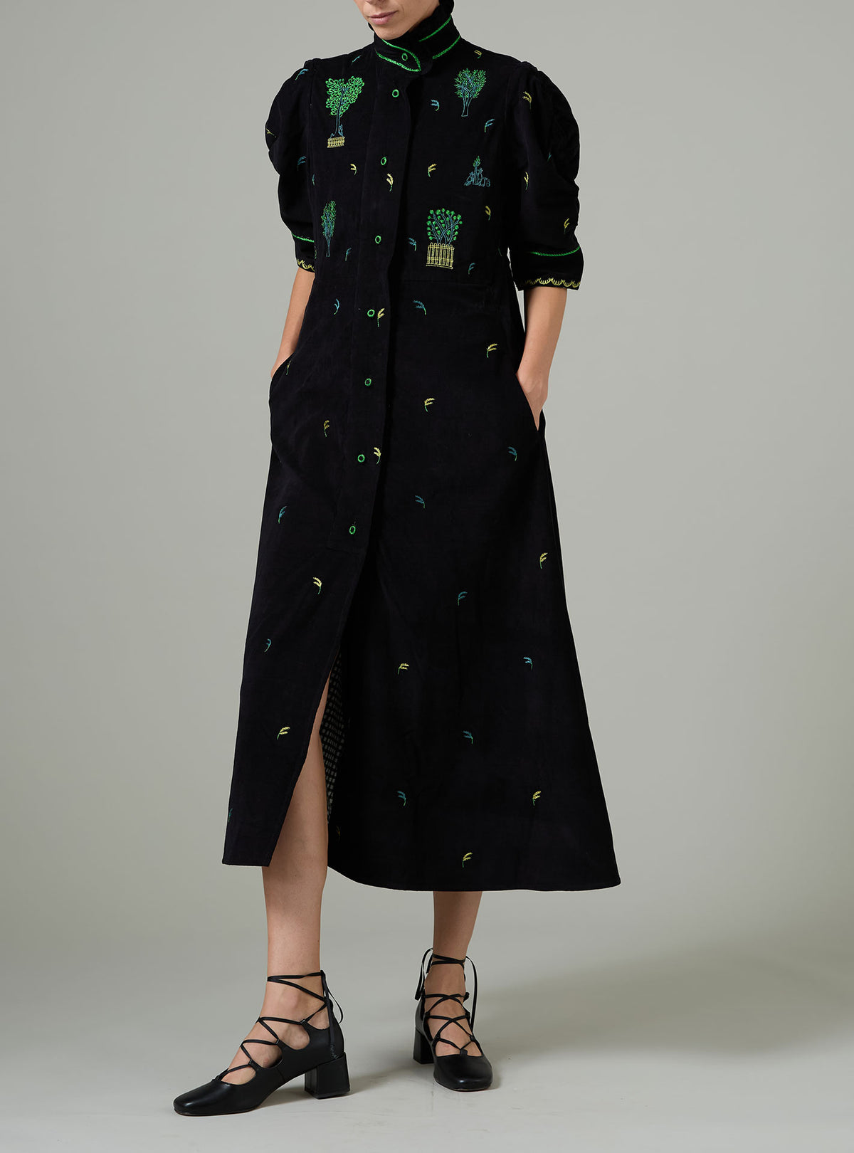 Venetia Dress - Pavilion Embroidery - Black