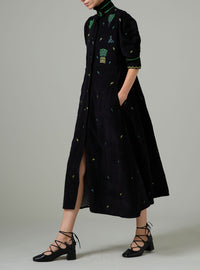 Venetia Dress - Pavilion Embroidery - Black