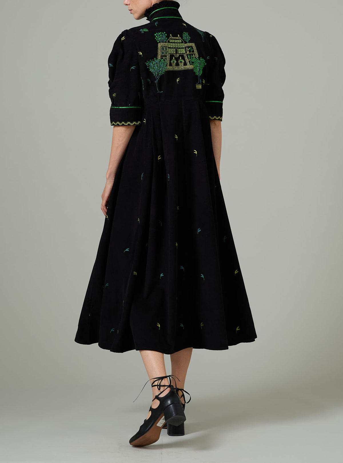 Venetia Dress - Pavilion Embroidery - Black
