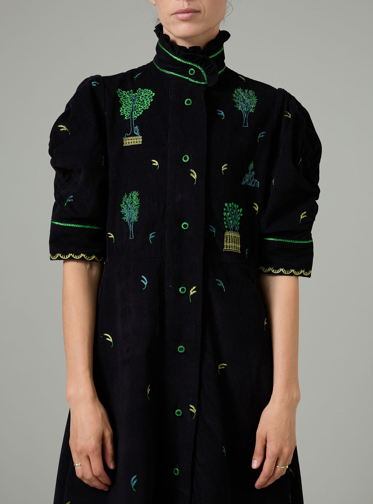 Venetia Dress - Pavilion Embroidery - Black