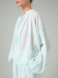 Guise Blouse - Mint - Floral Eyelet