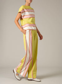 Ida Top - Samarkand Stripes - Pink / Lemon