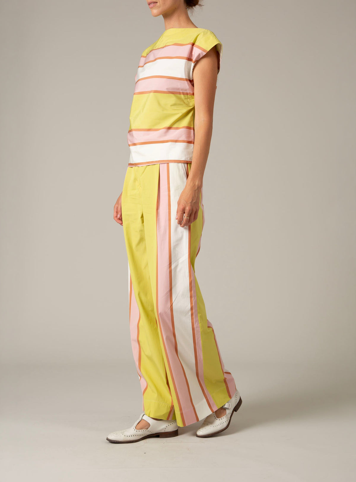 Ida Top - Samarkand Stripes - Pink / Lemon