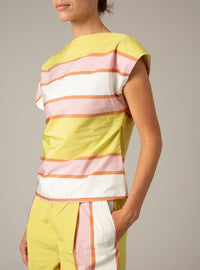 Ida Top - Samarkand Stripes - Pink / Lemon