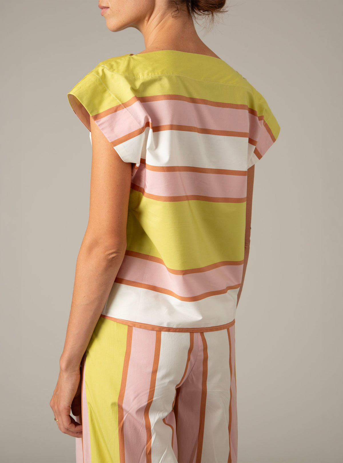 Ida Top - Samarkand Stripes - Pink / Lemon